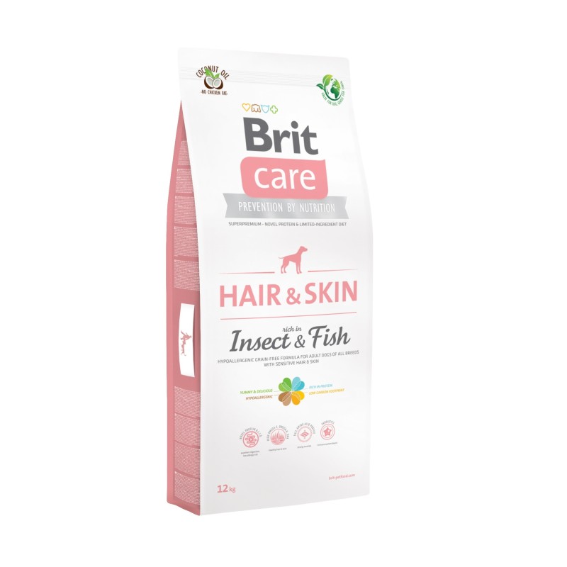 Brit Care Grain-Free Dog Insect Fish Беззерновой сухой корм для взрослых собак для красоты кожи и шерсти