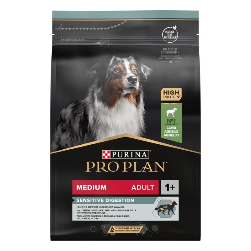 Pro Plan Medium Sensitive Digestion Adult Сухой корм для собак средних пород с ягненком