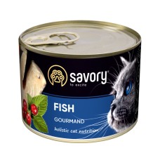 Savory Cat Adult Gourmand Fish Консервы для взрослых привередливых кошек с рыбой