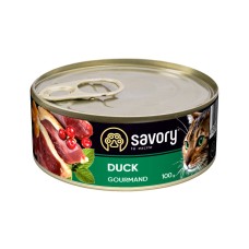Savory Cat Adult Gourmand Duck Консервы для взрослых привередливых кошек с уткой