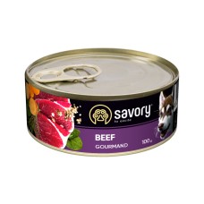 Savory Dog Gourmand Beef Консервы для привередливых собак с говядиной
