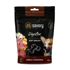 Savory Dog Digestion Soft Snack Лакомства для взрослых собак с ягненком и ромашкой