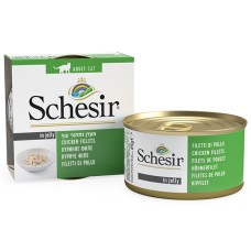 Schesir Chicken Fillets Консервы для кошек с куриным филе в желе (банка)