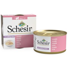 Schesir Salmon Консервы для кошек с лососем в бульоне (банка)