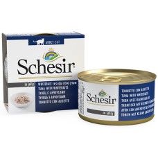 Schesir Tuna Whitebaits Консервы для кошек с тунцом и анчоусами в желе (банка)