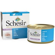 Schesir Tuna Консервы для кошек с тунцом в бульоне (банка)