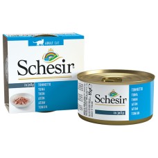 Schesir Tuna Консервы для кошек с тунцом в желе (банка)