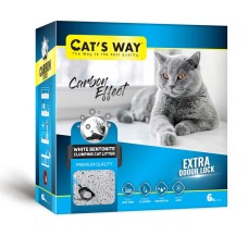 Cat’S Way Carbon Effect Комкующийся бентонитовый наполнитель с активированным углем в коробке