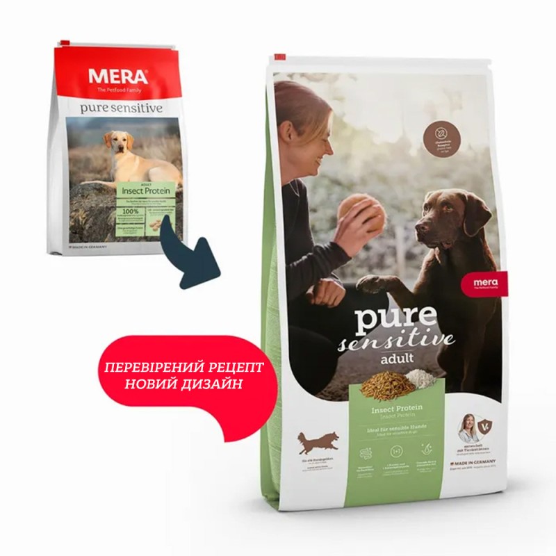 Mera Pure Sensitive Insect Protein Беззерновой корм с с протеином насекомых для собак