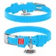 Collar Waudog Glamour Ошейник для собак кожаный голубой