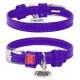 Collar Waudog Glamour Ошейник для собак кожаный фиолетовый