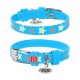 Collar Waudog Glamour Ошейник для собак кожаный светоотражающий Звездочка голубой