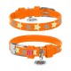 Collar Waudog Glamour Ошейник для собак кожаный светоотражающий Звездочка оранжевый
