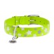 Collar Waudog Glamour Ошейник для собак кожаный светоотражающий Звездочка салатовый