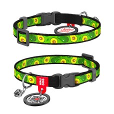 Collar Waudog Nylon Ошейник для котов нейлоновый c QR паспортом Авокадо