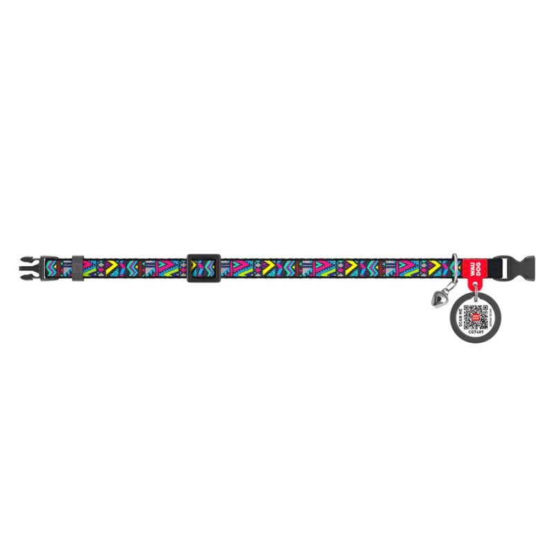 Collar Waudog Nylon Ошейник для котов нейлоновый c QR паспортом Инди