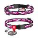 Collar Waudog Nylon Ошейник для котов нейлоновый c QR паспортом Розовый камо