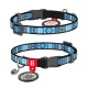 Collar Waudog Nylon Ошейник для котов нейлоновый c QR паспортом Этно синий
