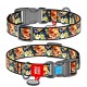 Collar Waudog Nylon Ошейник для собак нейлоновый c QR паспортом пластиковая пряжка-фастекс Гламурные черепа