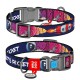 Collar Waudog Nylon Ошейник для собак нейлоновый c QR паспортом пластиковая пряжка-фастекс Космос. Ракета