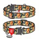 Collar Waudog Nylon Ошейник для собак нейлоновый c QR паспортом металлическая пряжка-фастекс Гламурные черепа