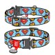 Collar Waudog Nylon Ошейник для собак нейлоновый c QR паспортом металлическая пряжка-фастекс Супермен
