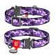 Collar Waudog Nylon Ошейник для собак нейлоновый c QR паспортом металлическая пряжка-фастекс Фиолетовый камо