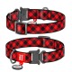 Collar Waudog Nylon Ошейник для собак нейлоновый c QR паспортом металлическая пряжка-фастекс Шотландтка красная