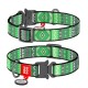 Collar Waudog Nylon Ошейник для собак нейлоновый c QR паспортом металлическая пряжка-фастекс Этно зеленый
