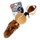 GiGwi Catch & Fetch Игрушка для собак Барсук с 2-мя пищалками и теннисным мячом