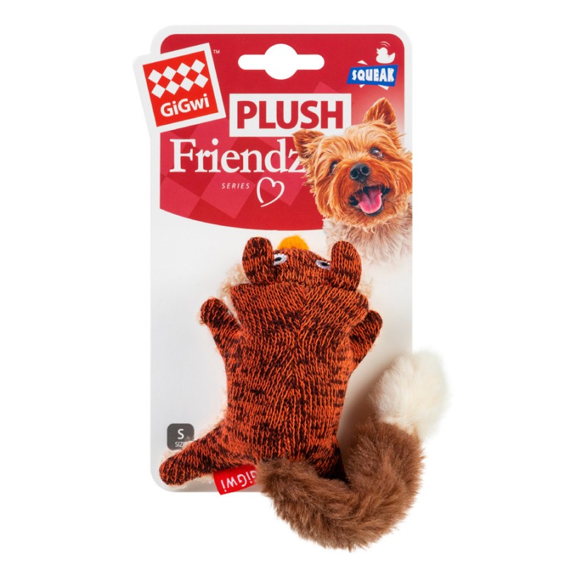 GiGwi Plush Игрушка для собак Лиса с пищалкой