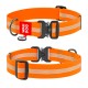 Collar Waudog Waterproof Ошейник для собак водостойкий светоотражающий c QR папортом металлическая пряжка-фастекс оранжевый