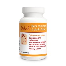 Dolfos Dolvit Beta Carotene & Biotin Forte Долфос Бета Каротин и Биотин Витаминно-минеральный комплекс c биотином для здоровья кожи и шерсти собак