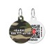 Collar Waudog Smart ID Адресник для собак и котов персонализированный c QR паспортом, рисунок Камо зелёный