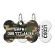 Collar Waudog Smart ID Адресник для собак и котов персонализированный c QR паспортом, рисунок Камо зелёный