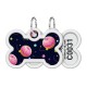 Collar Waudog Smart ID Адресник с QR-кодом металлический с рисунком Вселенная пончиков