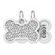 Collar Waudog Smart ID Адресник с QR-кодом металлический с рисунком Геометрия