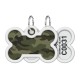 Collar Waudog Smart ID Адресник с QR-кодом металлический с рисунком Камо зелёный