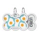 Collar Waudog Smart ID Адресник с QR-кодом металлический с рисунком Яичница