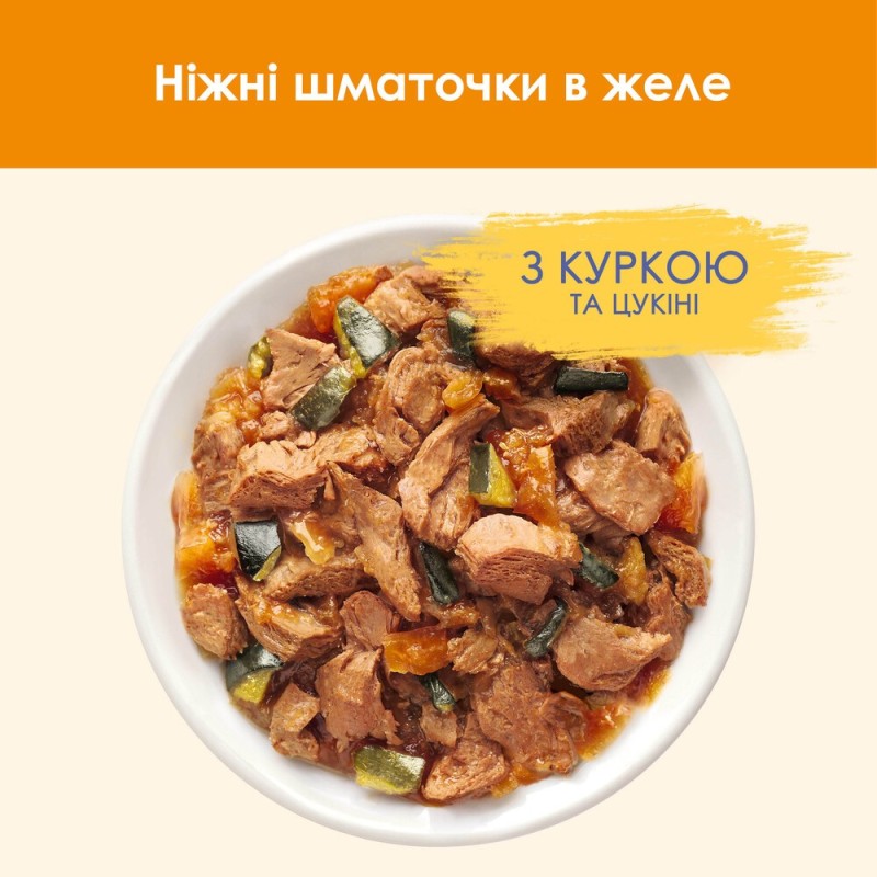 Cat Chow Adult Консерви для дорослих кішок з куркою та цукіні в желе
