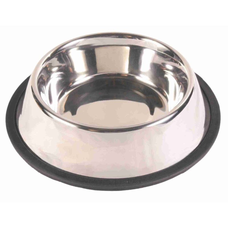 Trixie Stainless Steel Bowl Металлическая миска для кошек и собак нескользящая