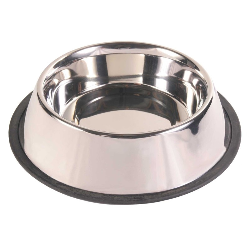 Trixie Stainless Steel Bowl Металлическая миска для кошек и собак нескользящая
