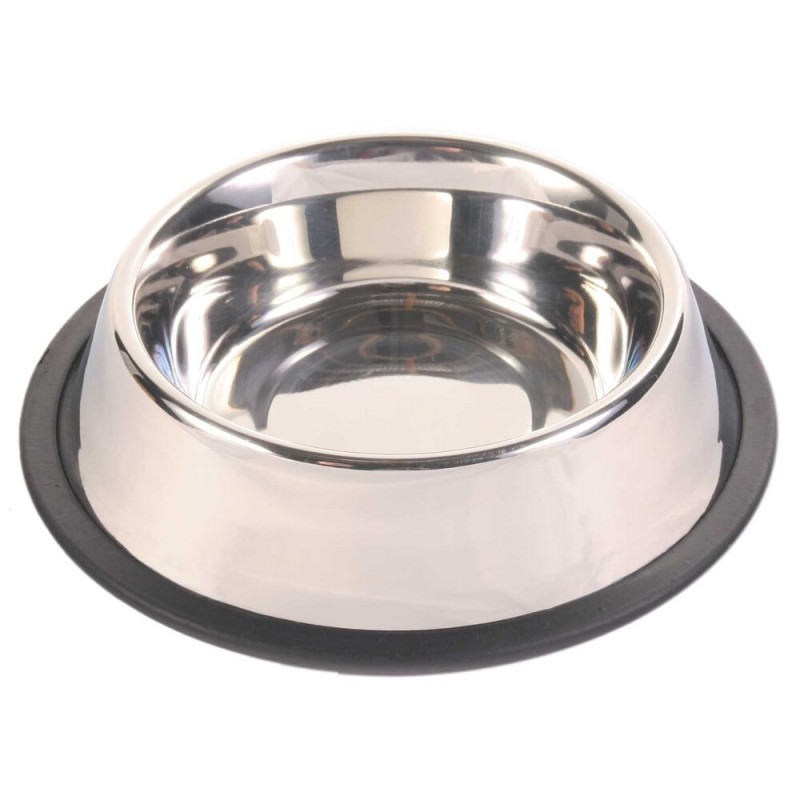 Trixie Stainless Steel Bowl Металлическая миска для кошек и собак нескользящая