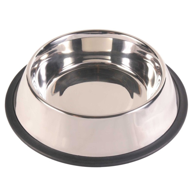 Trixie Stainless Steel Bowl Металлическая миска для кошек и собак нескользящая