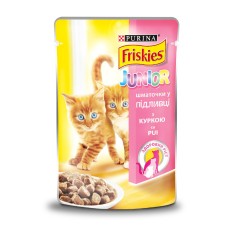 Friskies Junior Консервы для котят с курицей кусочки в подливе