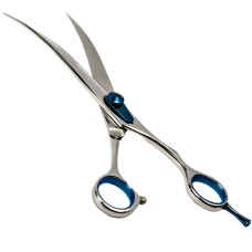Davis Extreme Edge Blue Curved Изогнутые ножницы для стрижки собак