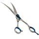 Davis Extreme Edge Blue Curved Изогнутые ножницы для стрижки собак