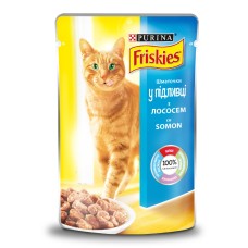 Friskies Консервы для взрослых кошек с лососем кусочки в подливе
