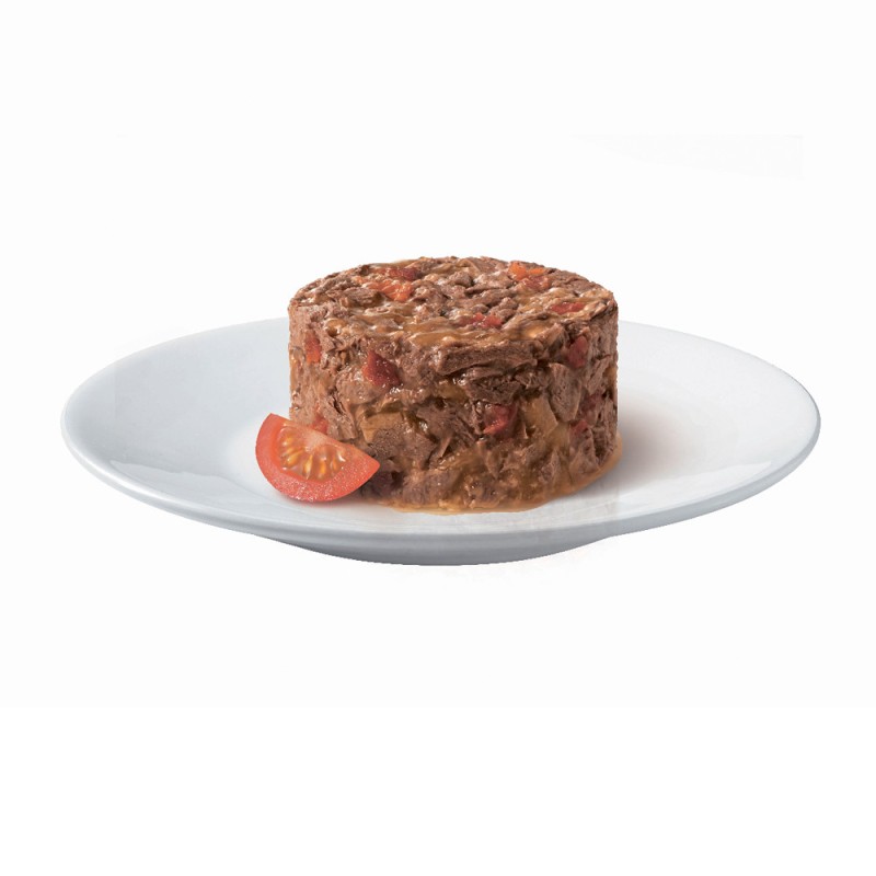 Gourmet Gold Консервы для взрослых кошек нежные биточки с говядиной и томатами