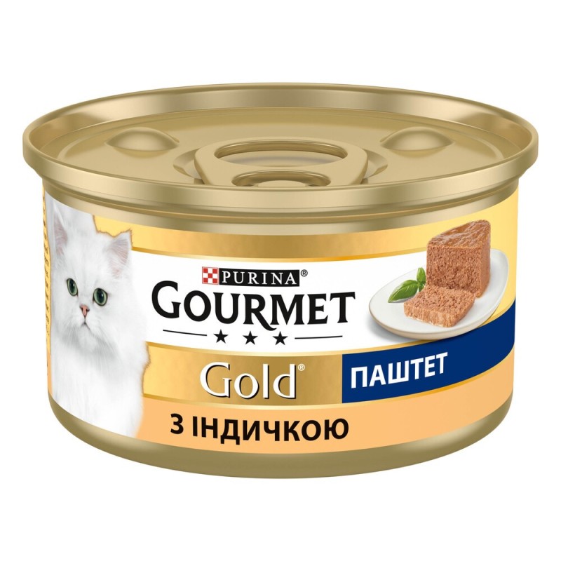 Gourmet Gold Консервы для взрослых кошек паштет с индейкой